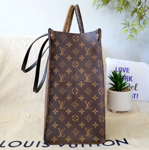 Gorgeous On the Go GM Reverse ❤️ Authentic LV Handbag Shoulder Bag Monogram - Picture 3 of 16